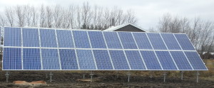 Solar panels on a Groundmount