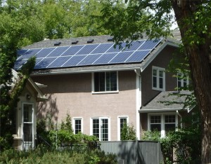 Solar Panels on House Roof