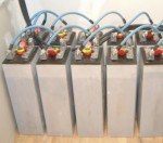 A battery bank of 2V cells
