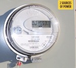 A bilateral meter tracks what you use and the solar power you feed back with an alternating display